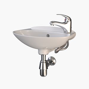 Compact Bathroom Sink with Faucet