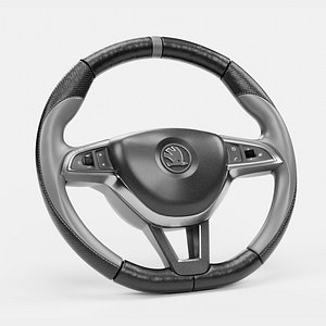 3D Black Cover Steering Wheel