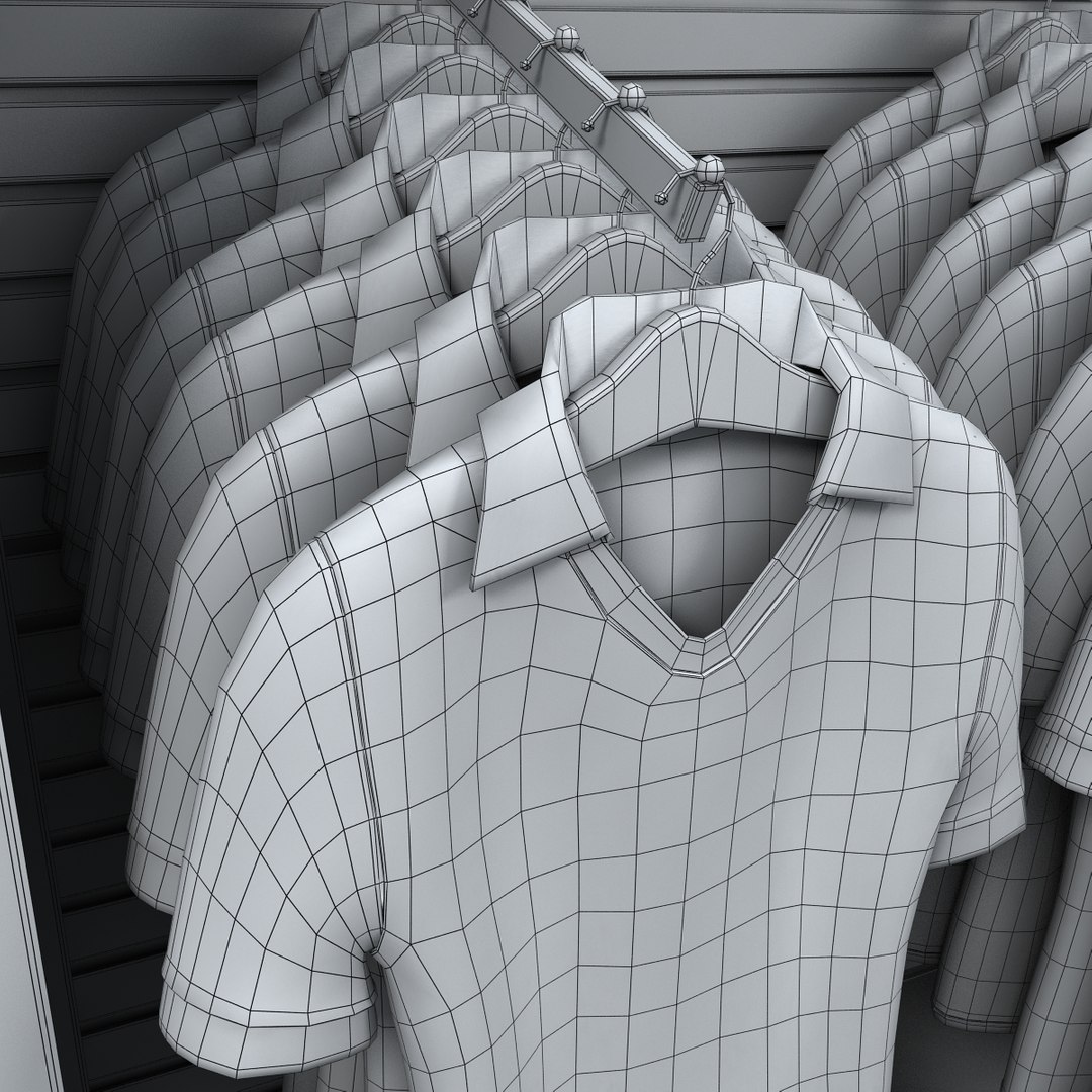 Clothing Womens Golf Shirts 3d Model