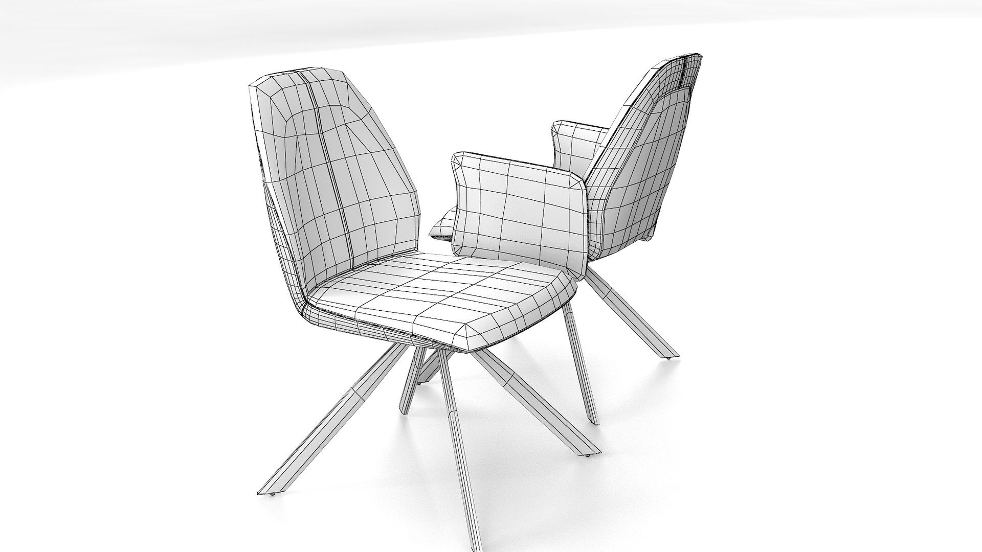 3D Robin Swivel Chairs Set Model - TurboSquid 1952122