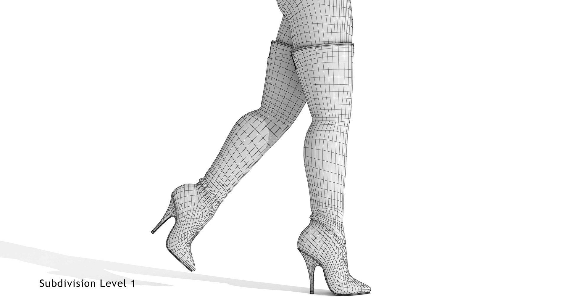 Boots Realistic Legs 3d Model