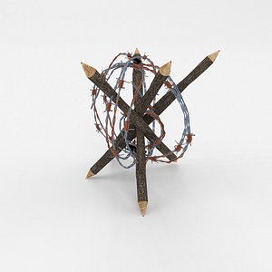 barbed wire obstacle 3D