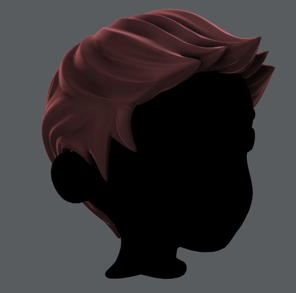3d renderização de perfil de personagem masculino com cabelo