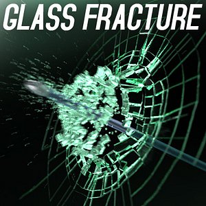 glass fracture blast animation 3d model