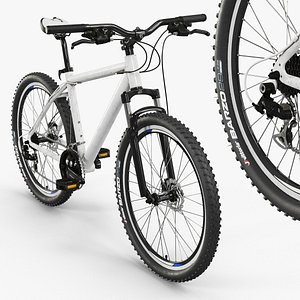 3D Trail Mountain Bike Hardtail Vittoria Barzo Tires Rigged