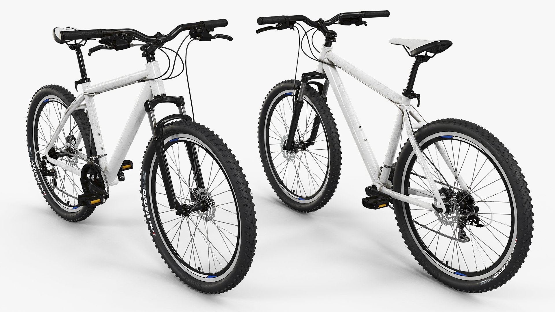 Trail Mountain Bike Hardtail Vittoria Barzo Tires Rigged 3D model for vehicle visualization, games, animation, transport scenes, and automotive rendering