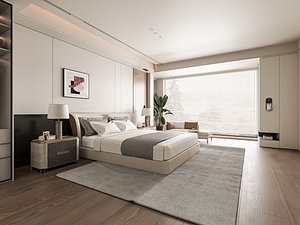 3D Modern bedroom model