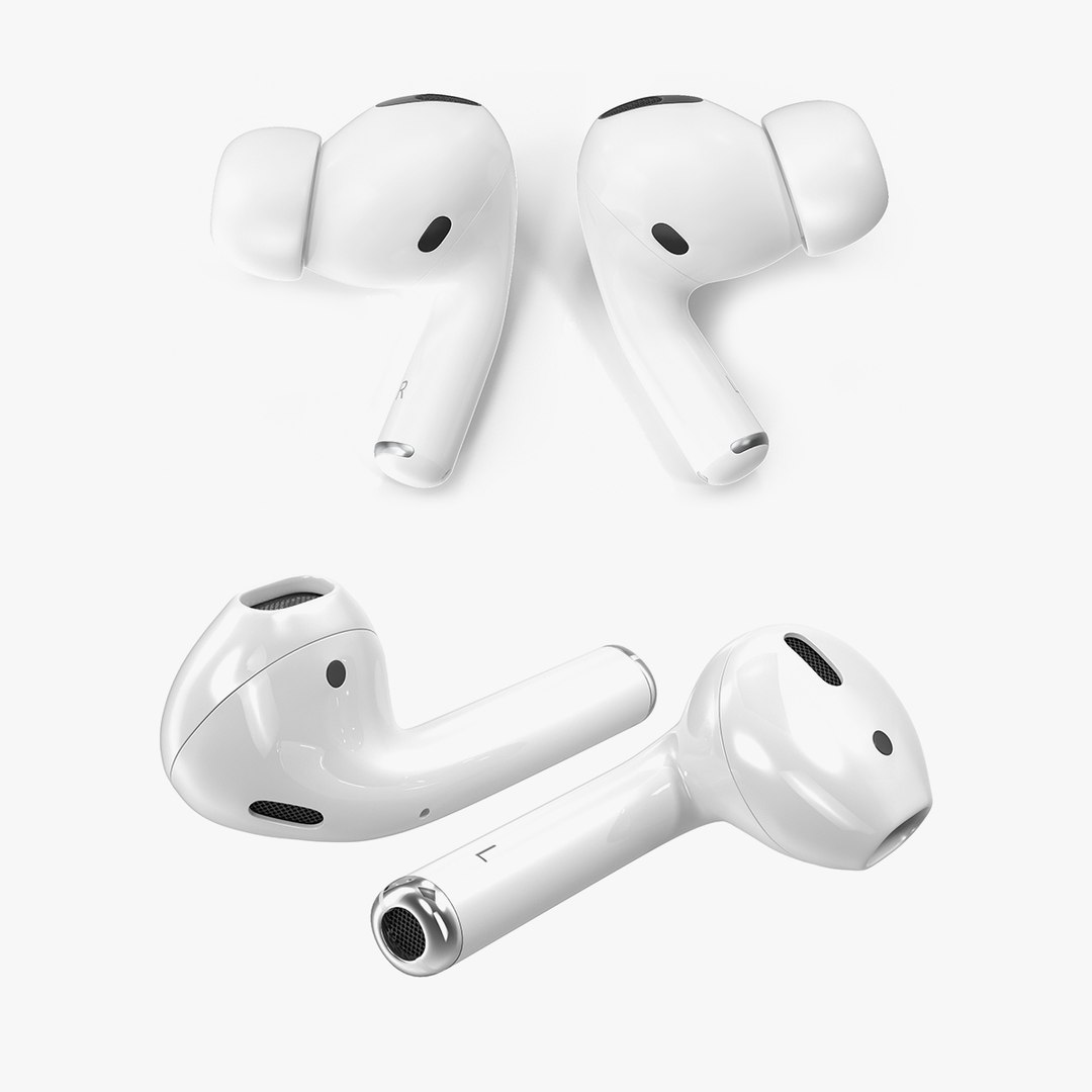 Apple AirPods Wireless Collection 3D model preview