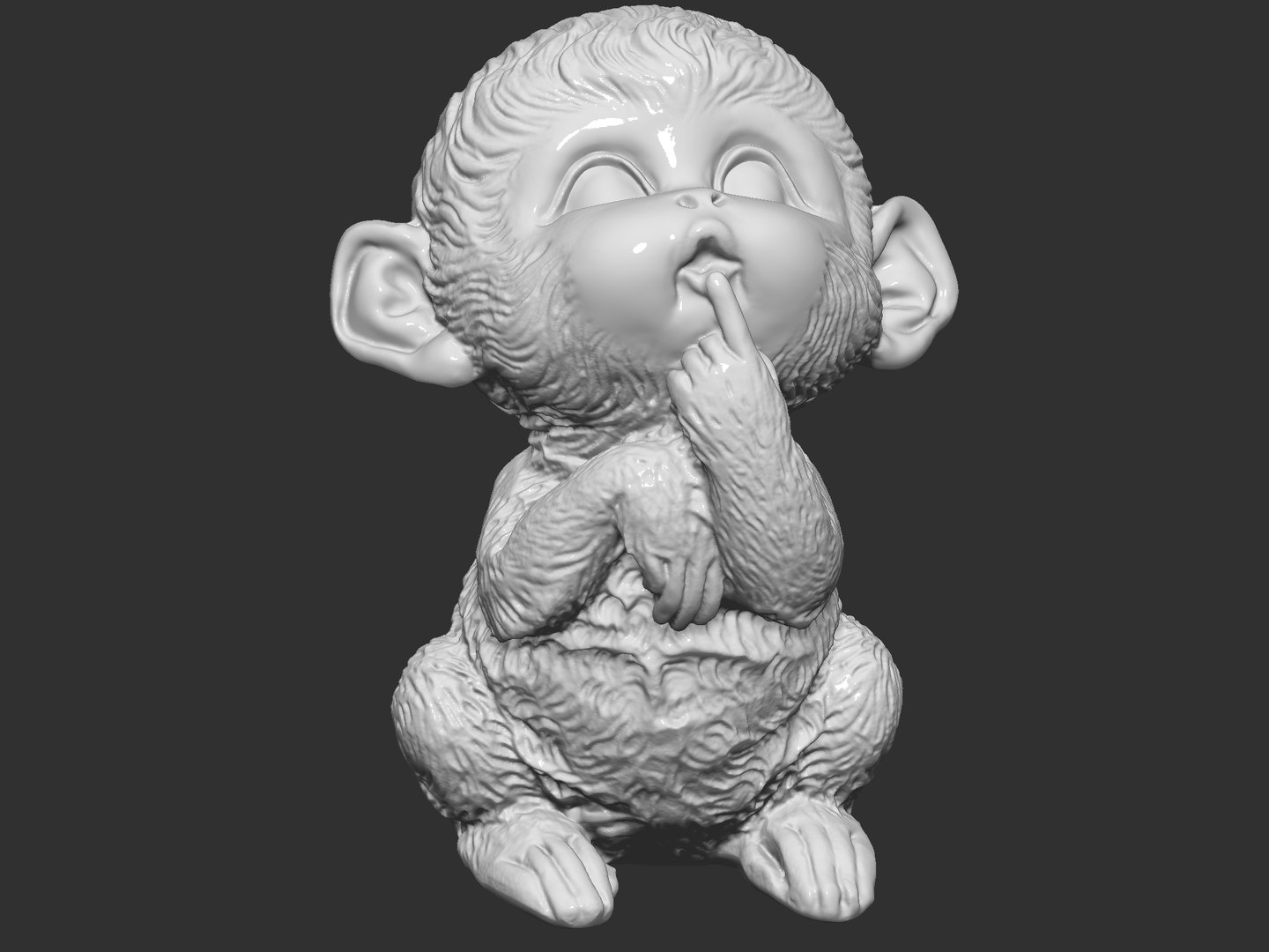 3D Model Monkey Cute TurboSquid 2037997