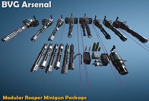 modular reaper minigun package 3d model
