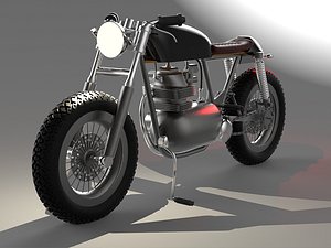 3D caferacer motorcycle model