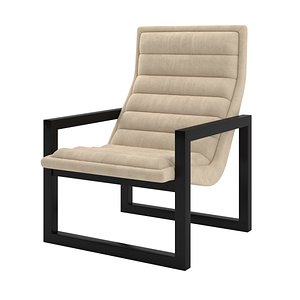 RH Lukas Lounge Chair 3D