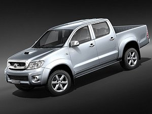 toyota hilux pickup double 3d model