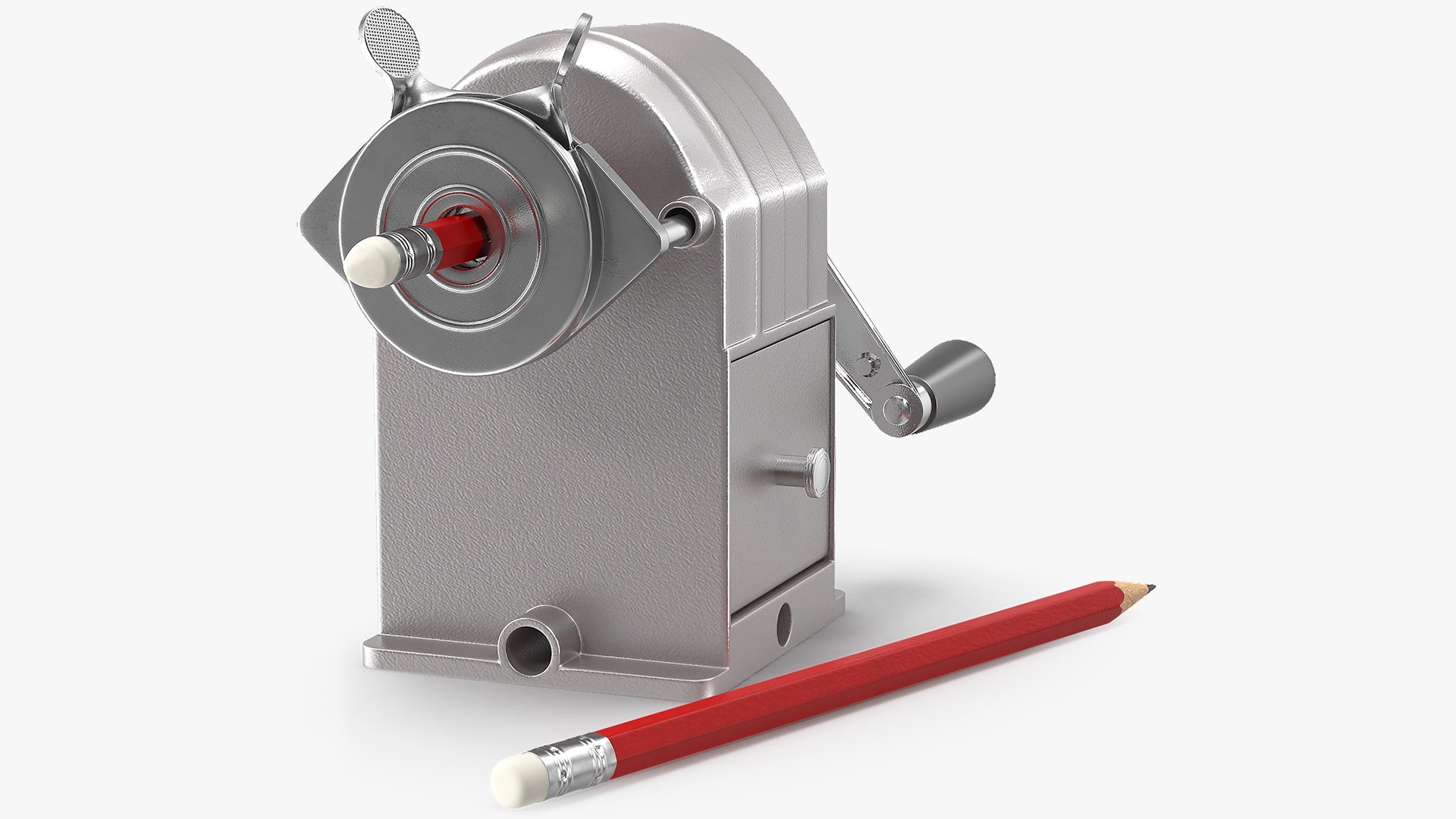 Manual Pencil Sharpener with Pencils 3D model preview
