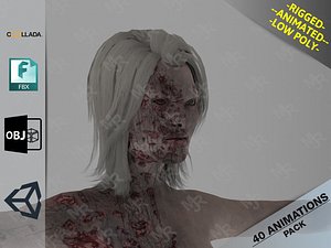 Female Zombie1 Animations Pack