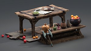 Stylized Medieval Alchemy Props