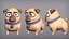 3D Cartoon character pug