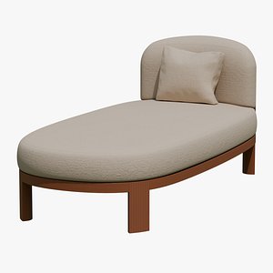 3D Modern Lounge Chaise Sofa model
