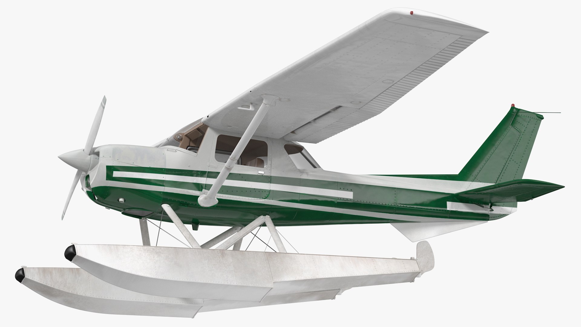 Light Floatplane Aircraft Rigged 3D model preview