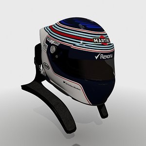 3d model formula valtteri bottas helmet