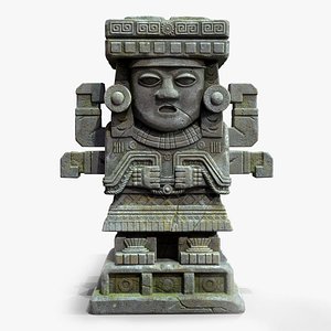 3D Statue Aztec Chalchiutlicue