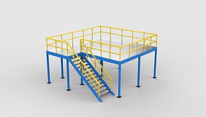 3D Modular Mezzanine Floor 3D model model