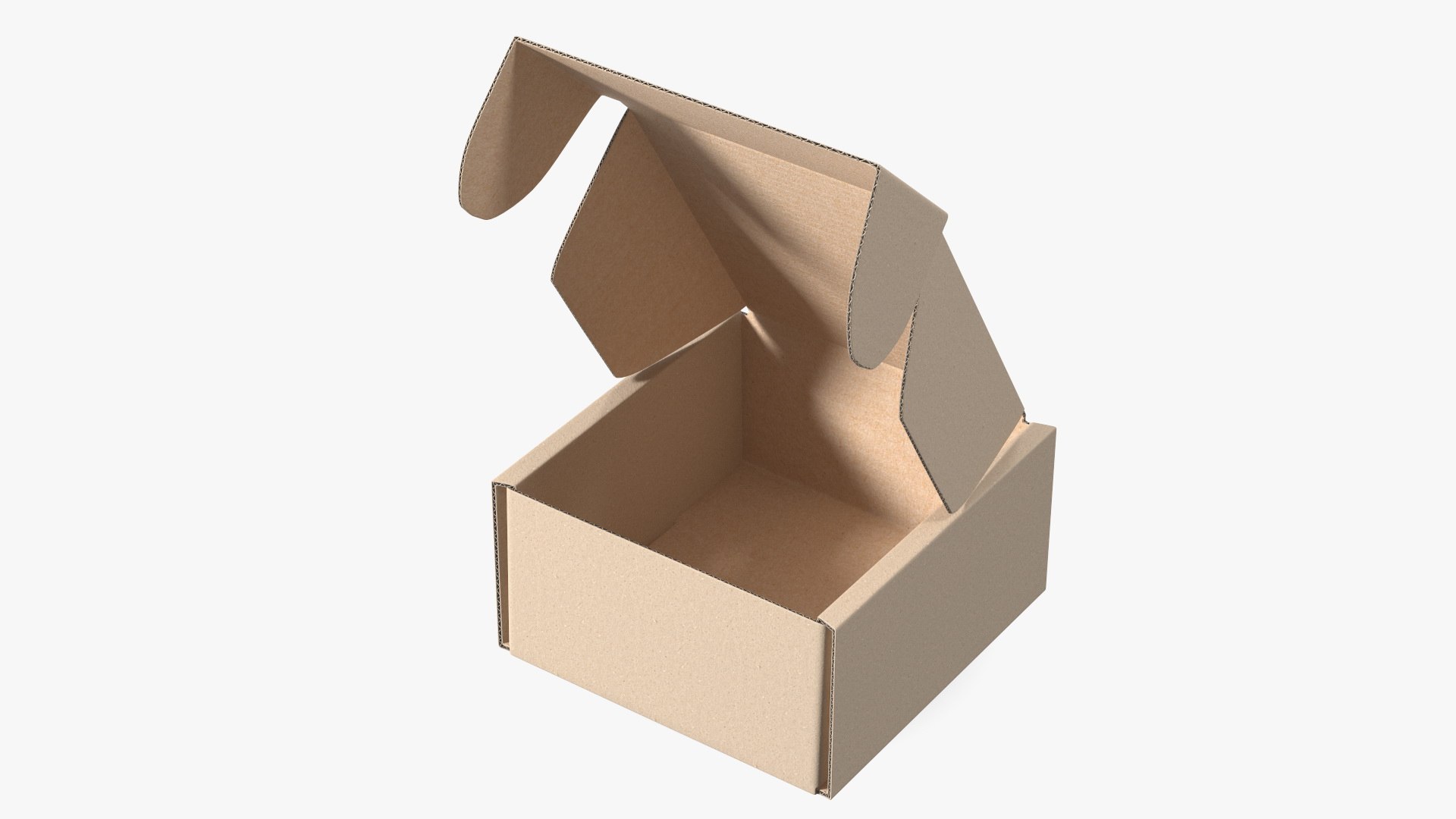 Cardboard Box Open 3D model preview