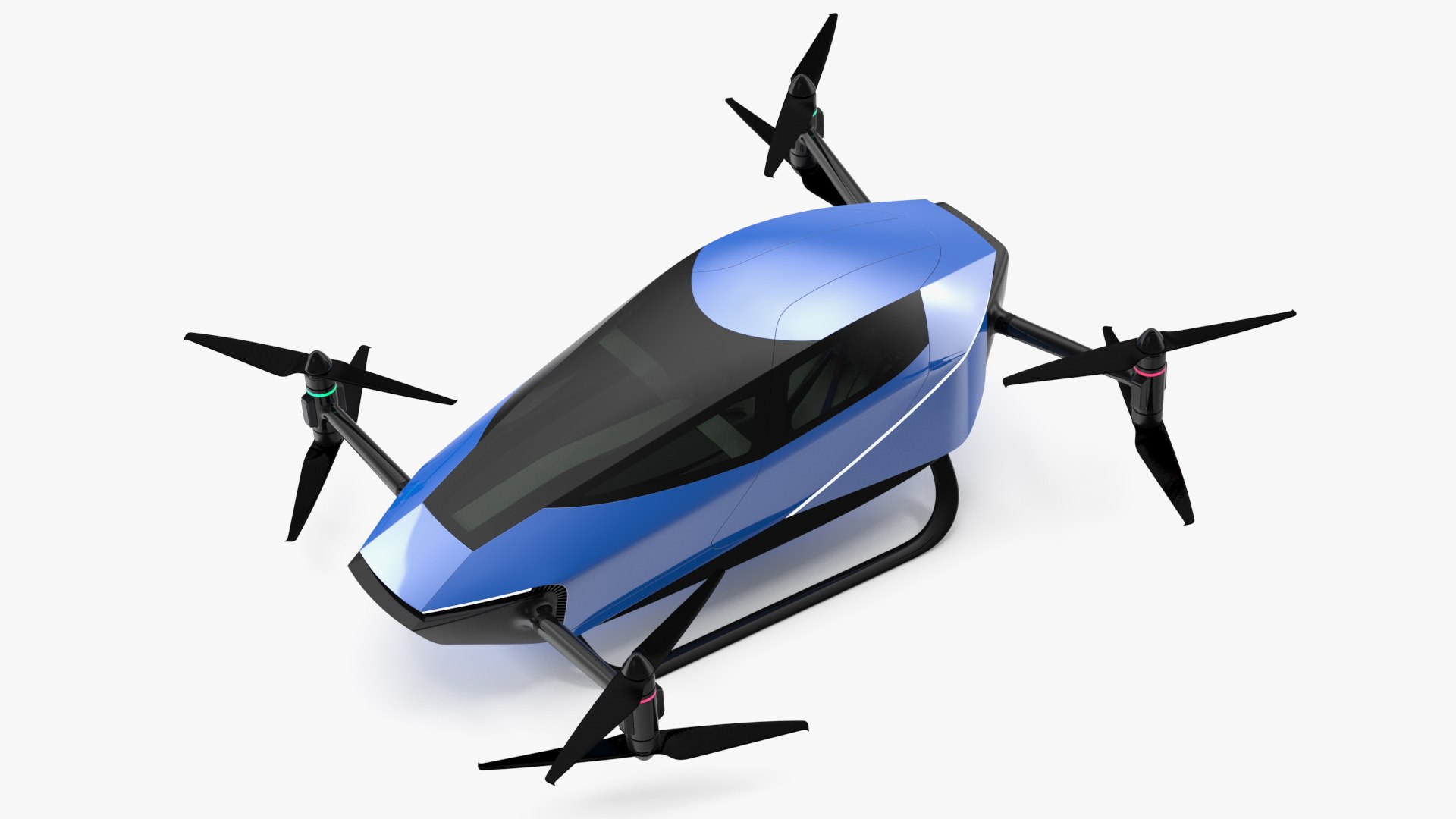 Electric Flying Car for Two Seats 3D model preview