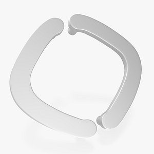 3D Door Handles Flat Corner Metal