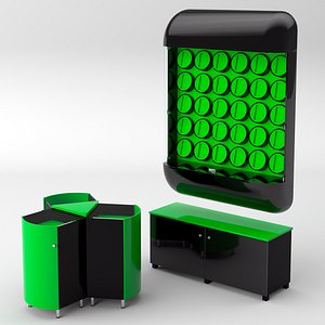 3D Shop equipment for a mobile phone salon model