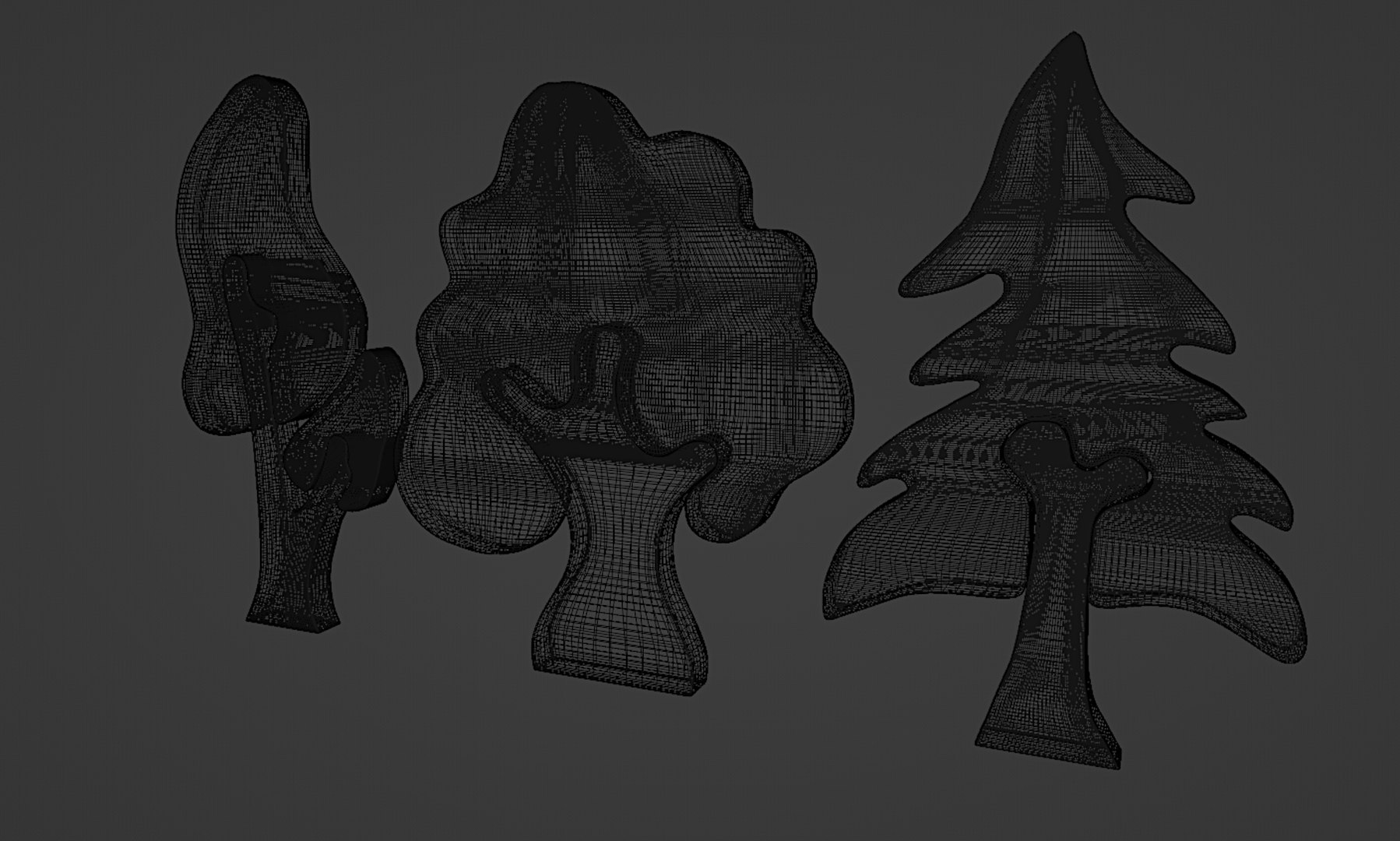 3D Model Toy Wooden Trees - TurboSquid 1970410