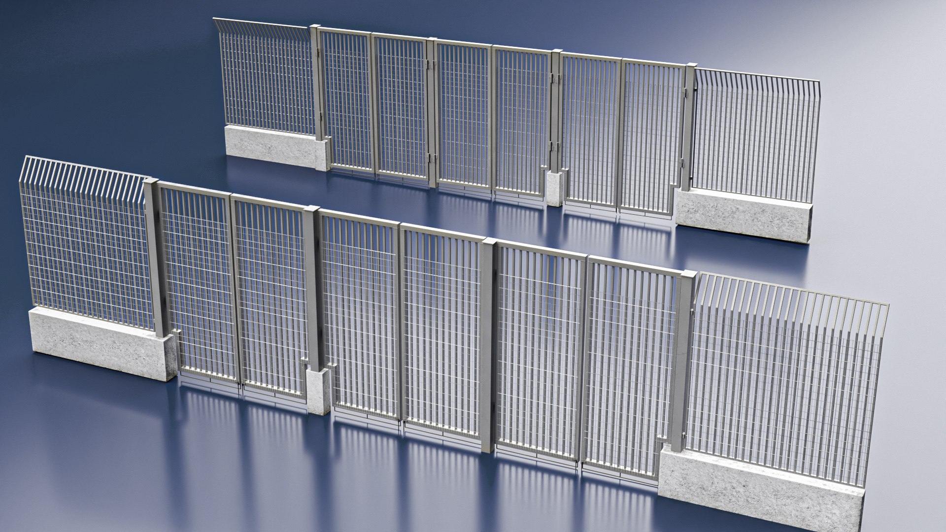 3D Model Crowd Control Gates - TurboSquid 2328334