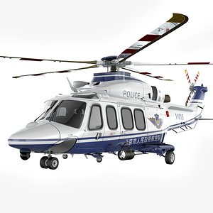 3D AW139 Beijing Police Helicopter L2148