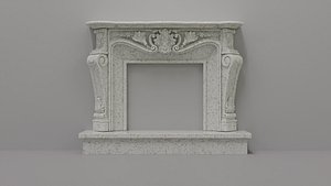 Marble Fireplace 3D model