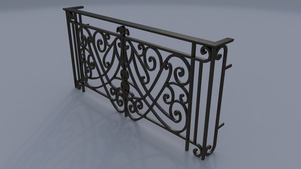 3D модель Fance_railing_Window_metal_A - TurboSquid 2312812