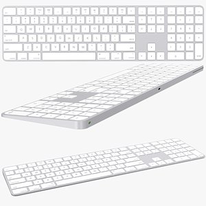 3D model Detailed Apple keyboard
