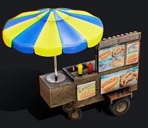 New York Hot Dog Stand 3D model