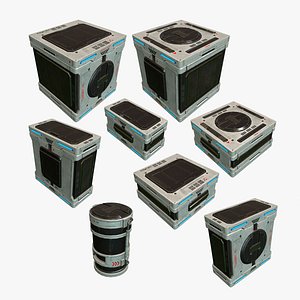 sci fi box 3d model