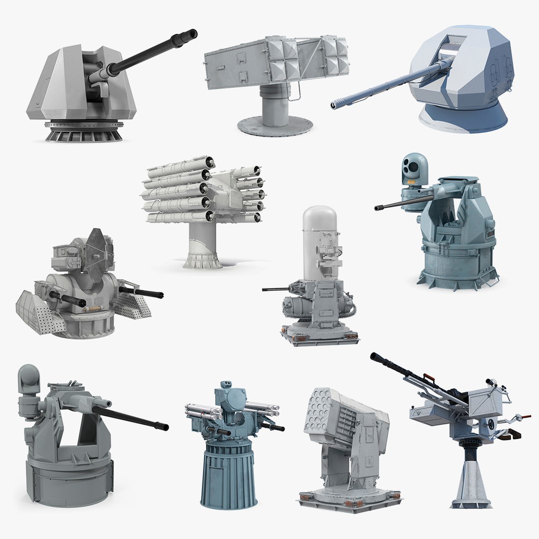 Deck Guns Collection 5 3D model preview