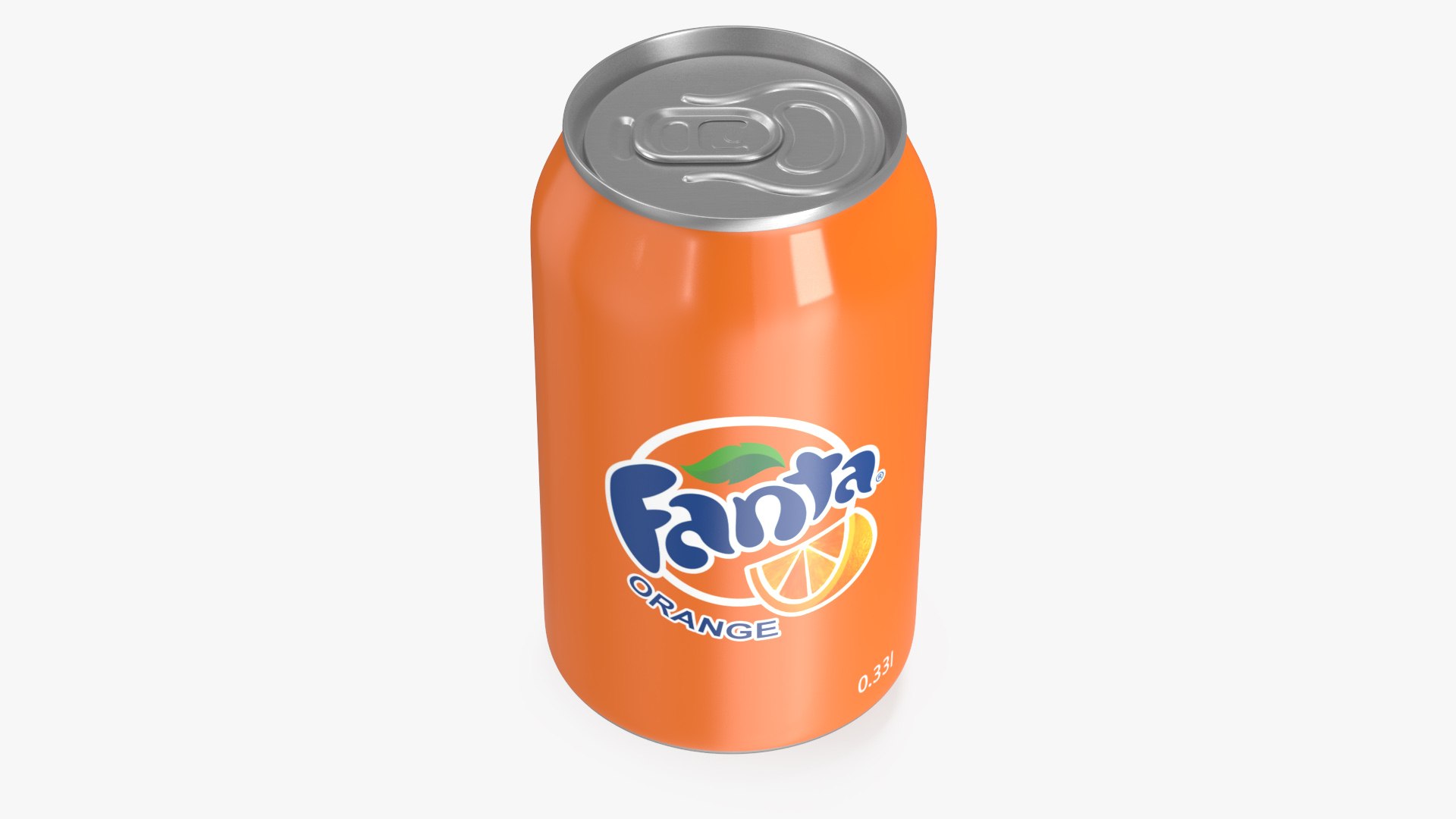 Fanta Orange Carbonated Drink 033l 3D model preview