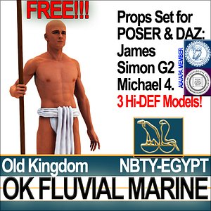 Free Ancient Egypt OK Fluvial Marine Props Poser Daz