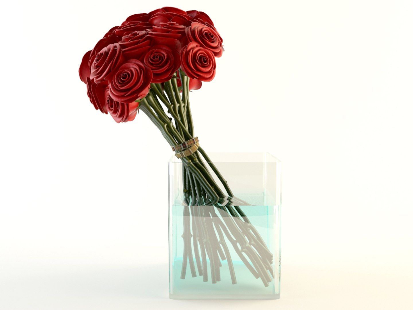 red roses bouquet 3d max