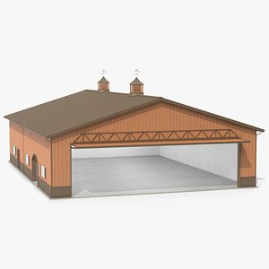 Compact Airplane Hangar Rigged
