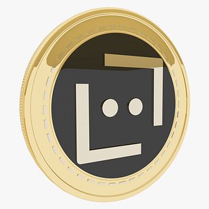 3D Liquidity Bot Token Cryptocurrency Gold Coin model