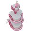 Heart Shaped Wedding Cake 3D Model Pink Roses Tiered Design with Bow Decoration 3D model