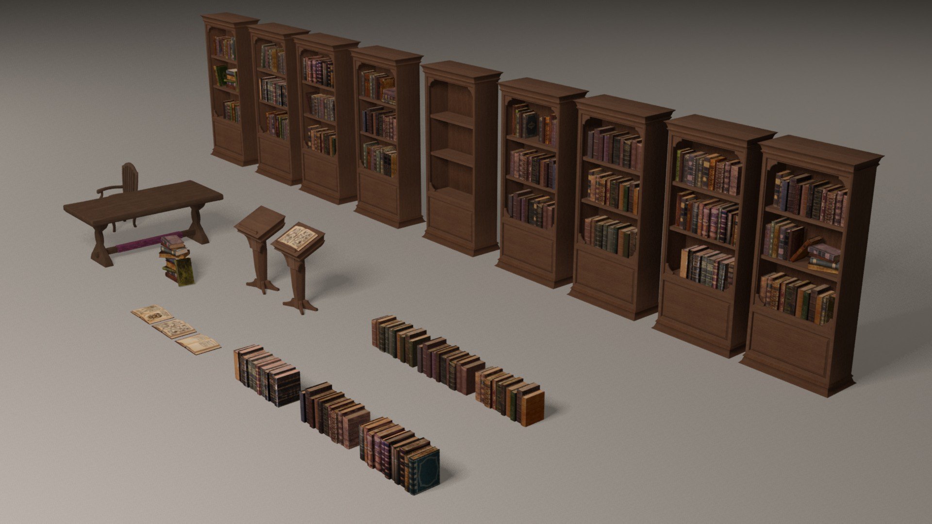 Libraries And Bookcases 3D Model TurboSquid 2032904