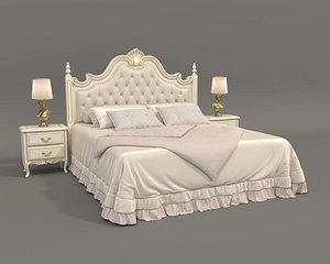 3D model Classic European style Bed set 60