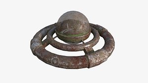 3D model Alien Spaceship UFO F11 Abandoned - Sci Fi Spacecraft Design