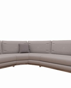 Curved white sofa 3D model