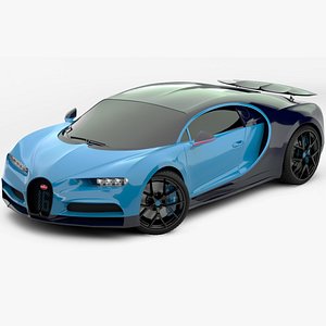 3D Bugatti Chiron Sport 2021 Blue model